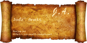 Joó Anett névjegykártya