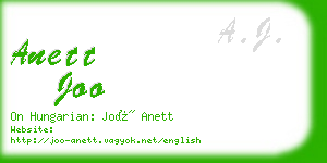 anett joo business card